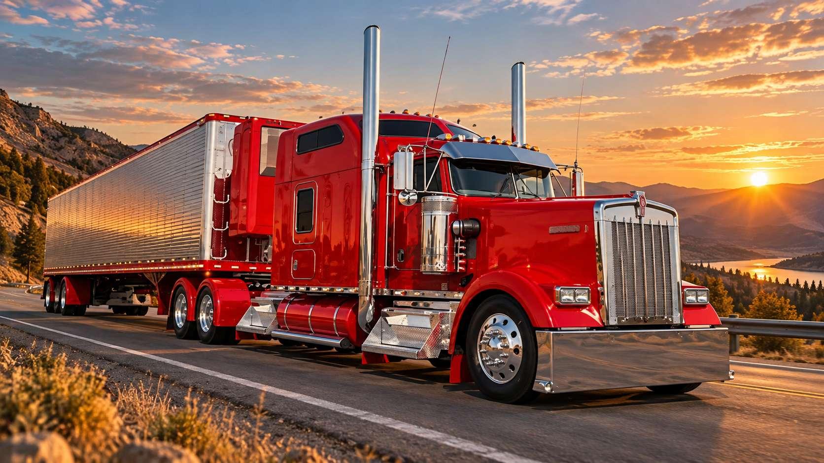 Kenworth W900L — the extended-hood version most drivers picture today